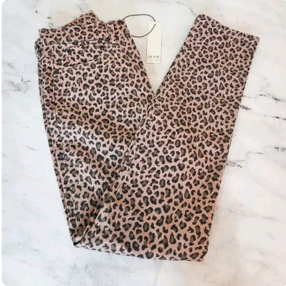 High Waist La Vie by Rebecca Taylor Wild Denim Ocelot Ines Size 29 - Picture 2 of 14